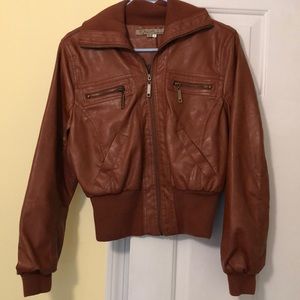 Pleather brown jacket